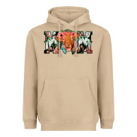 Mushroom Cowhide Floral Feather Cow Mom Heavyweight Hoodie - Bettercallsaul