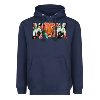 Navy Cowhide Floral Feather Cow Mom Heavyweight Hoodie - Bettercallsaul