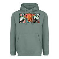 Sage Cowhide Floral Feather Cow Mom Heavyweight Hoodie - Bettercallsaul