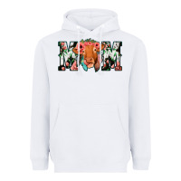 White Cowhide Floral Feather Cow Mom Heavyweight Hoodie - Bettercallsaul