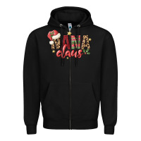 Black nana claus Zipper Hoodie - MaliasSmallBusiness