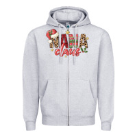 Heather Grey nana claus Zipper Hoodie - MaliasSmallBusiness