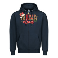Navy nana claus Zipper Hoodie - MaliasSmallBusiness