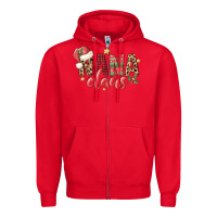Red nana claus Zipper Hoodie - MaliasSmallBusiness