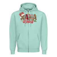Seafoam nana claus Zipper Hoodie - MaliasSmallBusiness