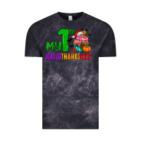 Cloud Black my first hallothanksmas Vintage Tee - AdoDesignShop