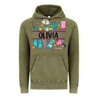Vintage Olive nurse elements with costom name Vintage Hoodie - AdoDesignShop