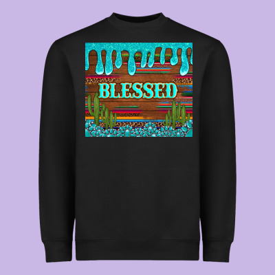 Blessed Annd Cactus With Gemstone Tumbler Heavyweight Sweatshirt Designed By Artiststas
