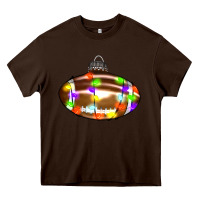 Chocolate Brown Christmas football Heavy Core Tee - RanaPortraitStore