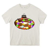 Cream Christmas football Heavy Core Tee - RanaPortraitStore