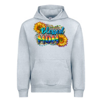 Heather Grey Blessed mom Urban Hoodie - CowGirlArtShop