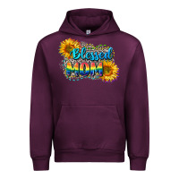 Mauve Wine Blessed mom Urban Hoodie - CowGirlArtShop