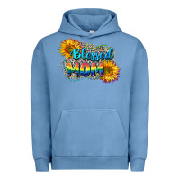 Pigment Pebble Blue Blessed mom Urban Hoodie - CowGirlArtShop