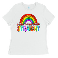 White i cant even think straight Ladies Tee - texasbilliewilder