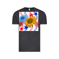 Vintage Black patriotic sunflowers Vintage Tee - BundleAndBundleShop