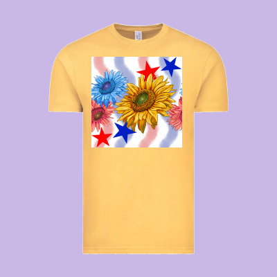 Patriotic Sunflowers Vintage Tee Designed By Bundleandbundleshop