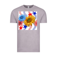 Vintage Zinc patriotic sunflowers Vintage Tee - BundleAndBundleShop