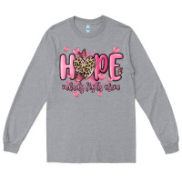 Heather Grey hope nobody fights alone Long Sleeve Tee - MaliasSmallBusiness