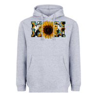 Heather Grey Sunflower Turquoise Cowhide Mom Heavyweight Hoodie - Bettercallsaul
