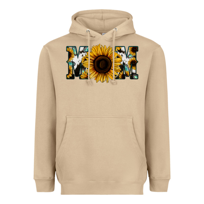 Sunflower Turquoise Cowhide Mom Heavyweight Hoodie by Bettercallsaul | Teevron