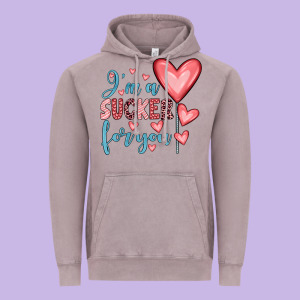 I'm A Sucker For You Vintage Hoodie Designed By Jahusdesignshop