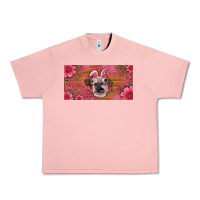 Salmon easter heifer with bunny ears and glasses license plate Urban Heavy Tee - Artiststas