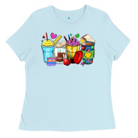 Baby Blue school coffee cups Ladies Tee - Zillion Design Studio