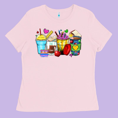 School Coffee Cups Ladies Tee Designed By Zillion Design Studio