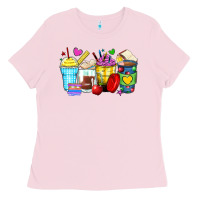 Bubblegum Pink school coffee cups Ladies Tee - Zillion Design Studio
