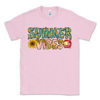 Bubblegum Pink Summer Vibes Classic Tee - CowhideDigitalArt
