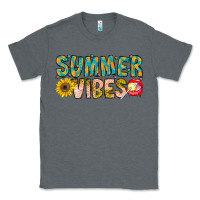 Charcoal Heather Summer Vibes Classic Tee - CowhideDigitalArt