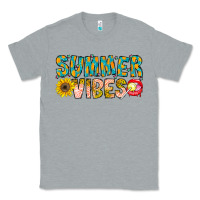 Heather Grey Summer Vibes Classic Tee - CowhideDigitalArt
