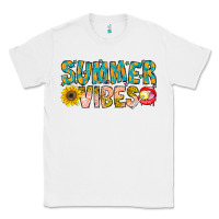 White Summer Vibes Classic Tee - CowhideDigitalArt