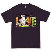 Plum Love Nurse Halloween Premium Tee - texasbilliewilder