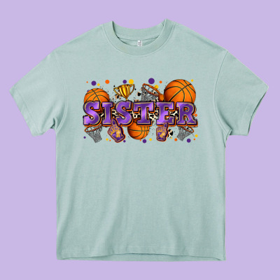 Sister Basketball Heavy Core Tee Designed By Zillion Design Studio