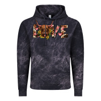 Cloud Black highland cow love Vintage Hoodie - JahusDesignShop