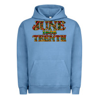Pigment Pebble Blue Juneteenth 1865 Urban Hoodie - HowdyJamesFarm