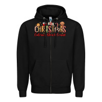 Black christmas calories dont count Zipper Hoodie - MaliasSmallBusiness