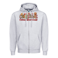 Heather Grey christmas calories dont count Zipper Hoodie - MaliasSmallBusiness