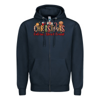 Navy christmas calories dont count Zipper Hoodie - MaliasSmallBusiness