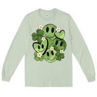 Matcha st. patrick's day green smile Long Sleeve Tee - MaliasSmallBusiness