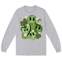 Moon Dust st. patrick's day green smile Long Sleeve Tee - MaliasSmallBusiness