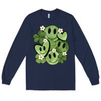 Navy st. patrick's day green smile Long Sleeve Tee - MaliasSmallBusiness