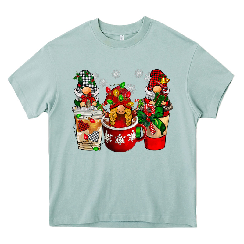 Christmas Coffee Gnome Heavy Core Tee by BarkalooDesign | Teevron