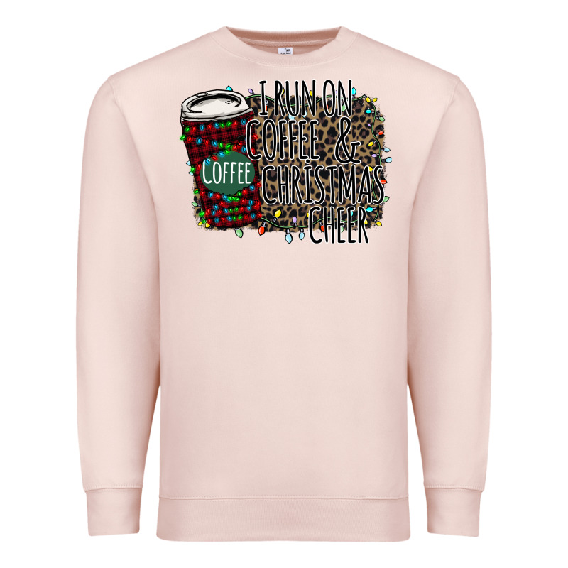 I Run On Coffee And Christmas Cheer Premium Sweatshirt by Bettercallsaul | Teevron