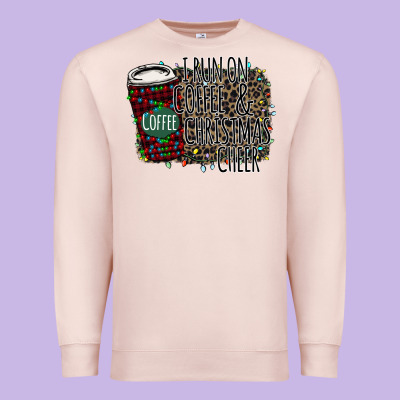 I Run On Coffee And Christmas Cheer Premium Sweatshirt Designed By Bettercallsaul