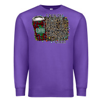 Purple I Run on Coffee and Christmas Cheer Premium Sweatshirt - Bettercallsaul
