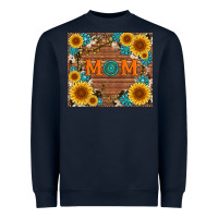 Navy sunflower gemstone and mom with cowhide Heavyweight Sweatshirt - Artiststas