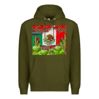 Army Green Mexican Flag Premium Hoodie - texasbilliewilder