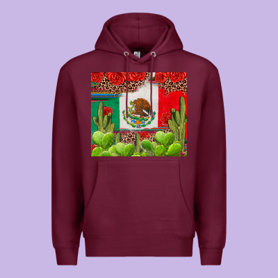 Mexican Flag Premium Hoodie Designed By Texasbilliewilder